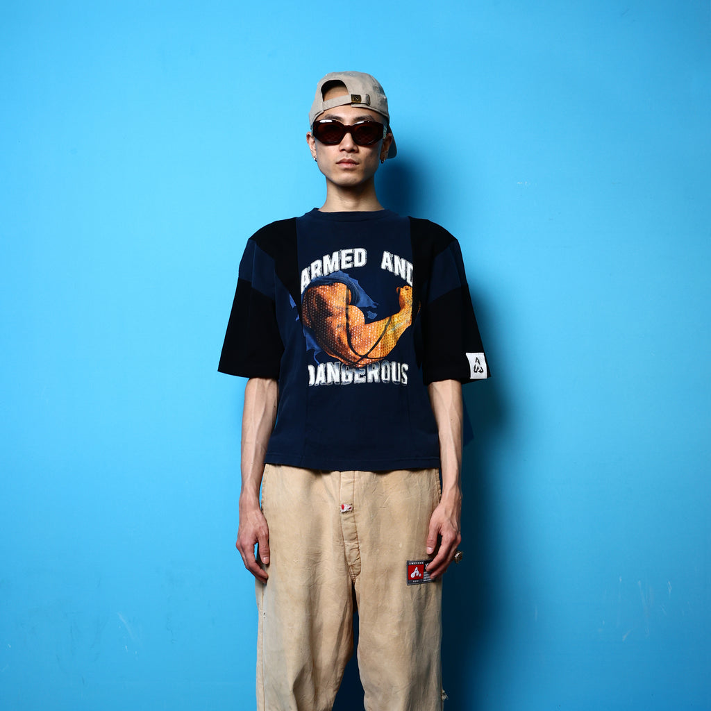 REMAKE CUT UP SHOULDER TEE