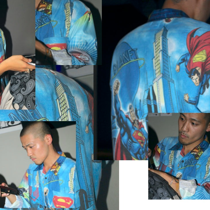 AWESOME BOY×RE'VERTH UPCYCLE COMIC L/S SHIRT